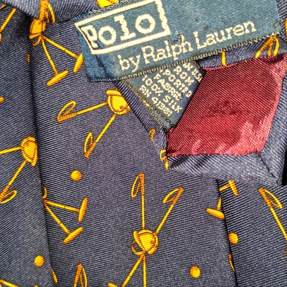 Polo by Ralph Lauren Polo Tie. Hand Made. 100% Silk.